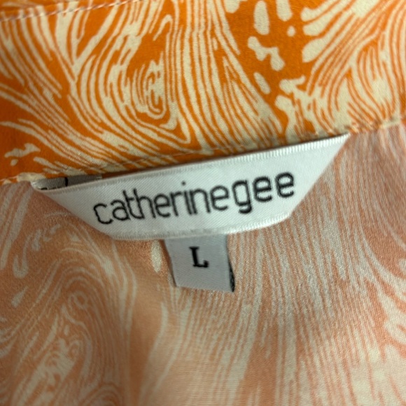Catherine Gee Daria French Cuff Silk Blouse, Sorbet Swirl. Large. NWOT - Picture 8 of 9